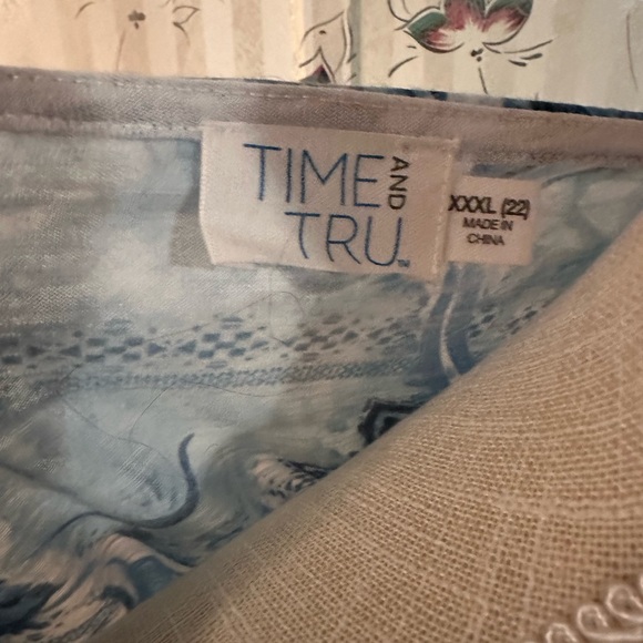 Time and Tru 22 (XXXL) women’s top blue - Picture 3 of 3